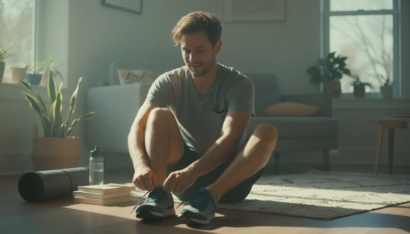 Man rebuilding a steady daily routine