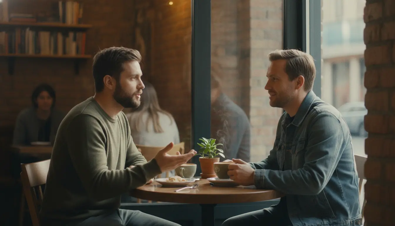 Man sitting with coffee during depression treatment