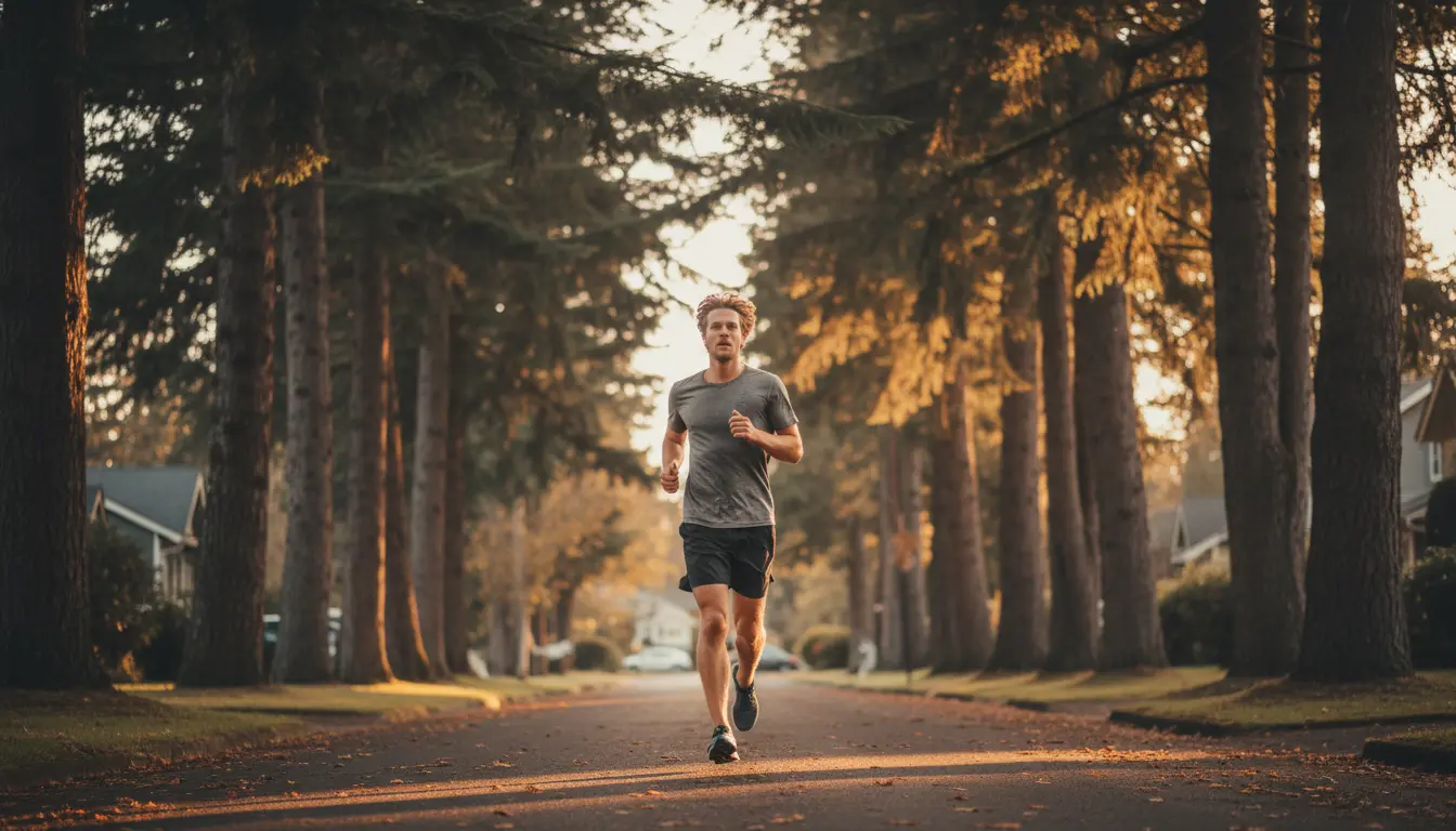 Man staying active during weight management